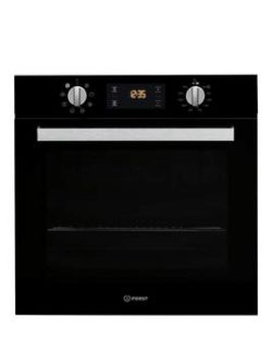 Indesit Aria Ifw6340Bluk Built-In Single Electric Oven - Black - Oven Only